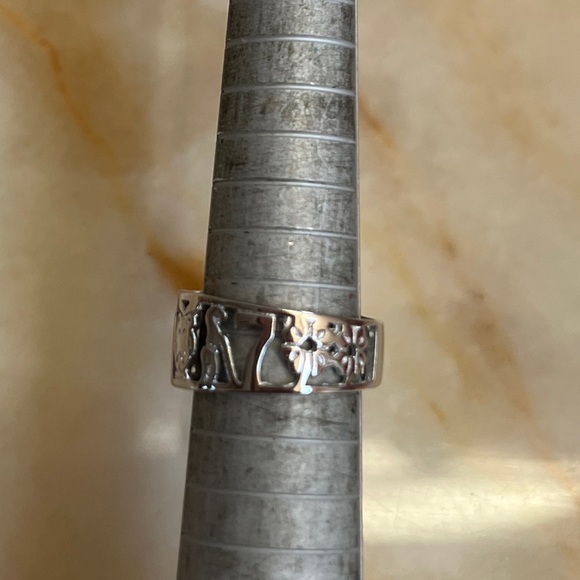 New Real 925 Sterling silver Elephant 7 horseshoe flower owl Lucky Ring Band - Picture 17 of 17